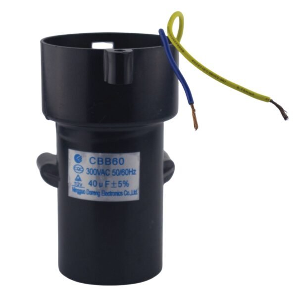Capacitor tipo botella 40uf para lavadoras Electrolux Mabe Challenger Whirlpool