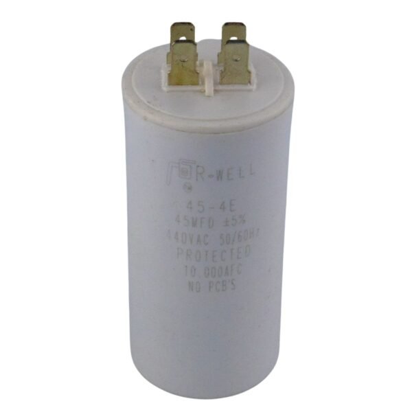 Capacitor 45uf plastico universal para lavadoras digitales