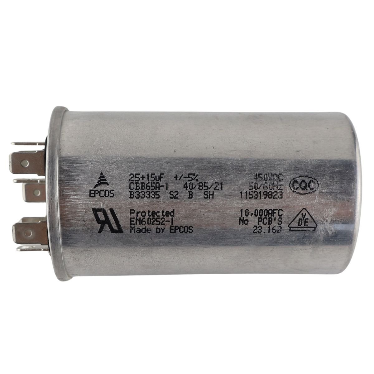 Capacitor lavadora 2 tinas 15uf-25uf metalico 6 Capacitor lavadora 2 tinas 15uf-25uf metalico - Imagen 6