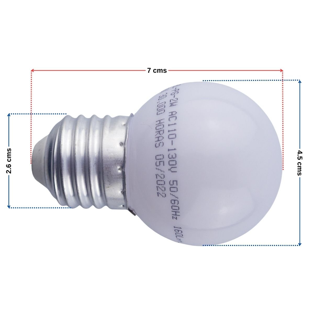 Bombillo led pin pon rosca E26 de 2 watts para neveras 2 Bombillo led pin pon rosca E26 de 2 watts para neveras - Imagen 2