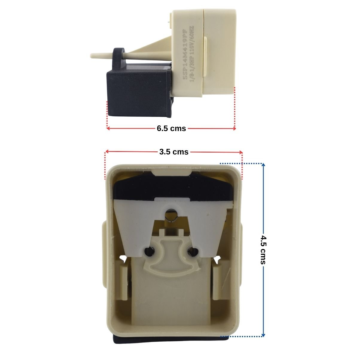 Combo relay y termico con capacitor para neveras 2 Combo relay y termico con capacitor para neveras - Imagen 2