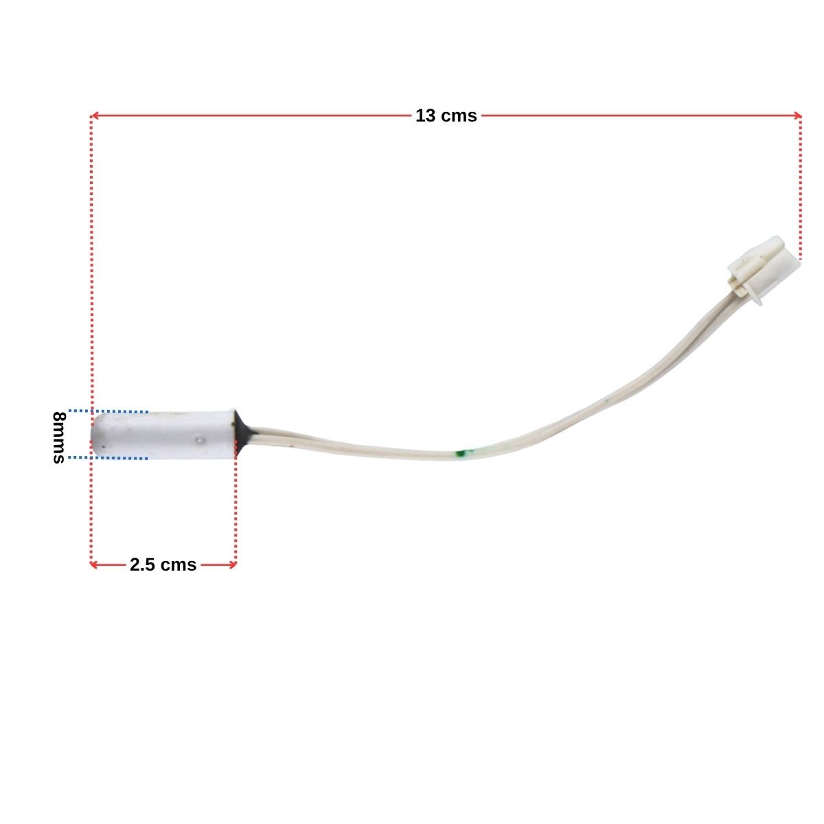 Sensor termistor blanco nevera Haceb de 2.7K 2 Sensor termistor blanco nevera Haceb de 2.7K - Imagen 2