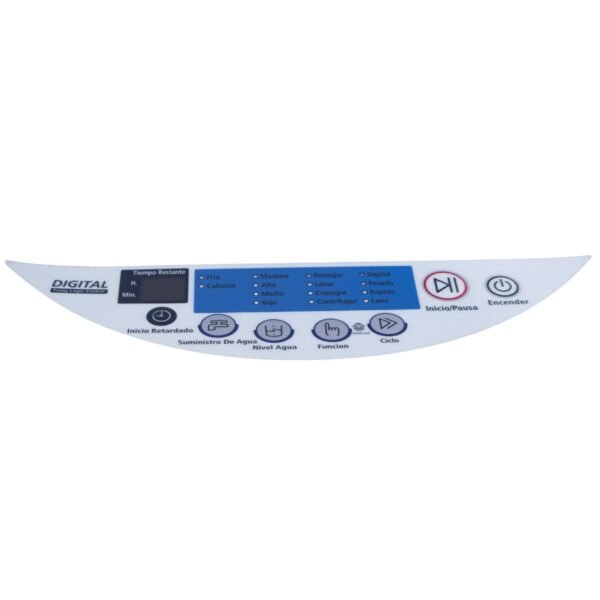 Calcomania reloj al lado azul con blanco lavadora Samsung - Imagen 4