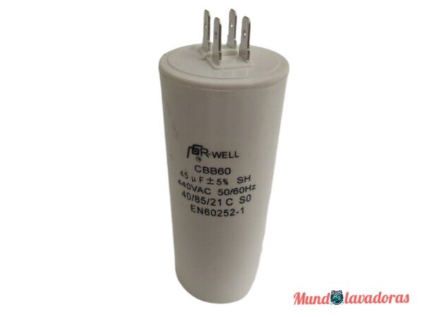 Capacitor 45 microfaradios plastico