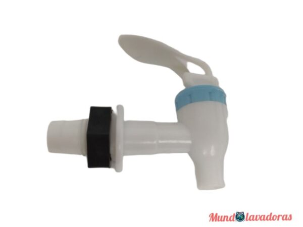 Llave dispensadora azul con blanco