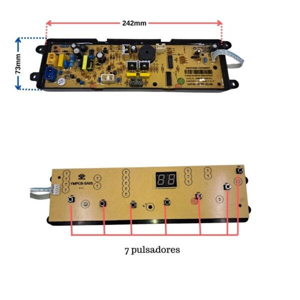 Tarjeta electronica lavadora Haceb 7 pulsadores - Imagen 4