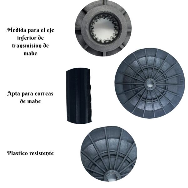 Polea de transmision generica lavadora Mabe - Imagen 3