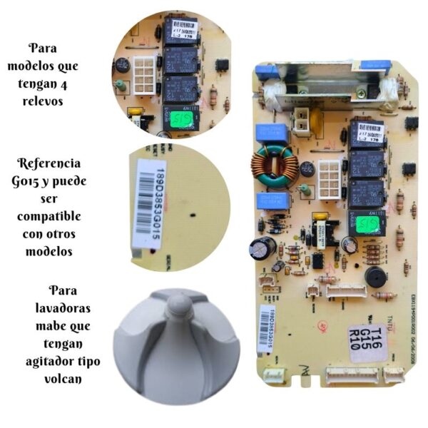 caracteristicas de la tarjeta mabe 4 relevos