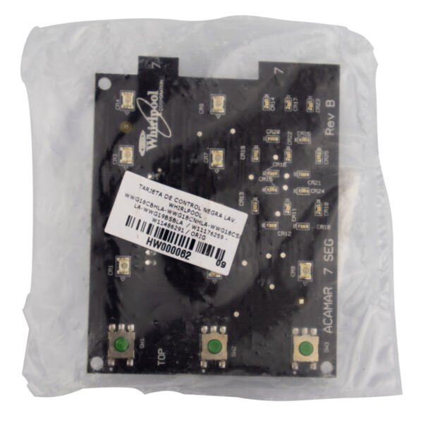 Tarjeta de control negra lavadora whirlpool original - Imagen 3
