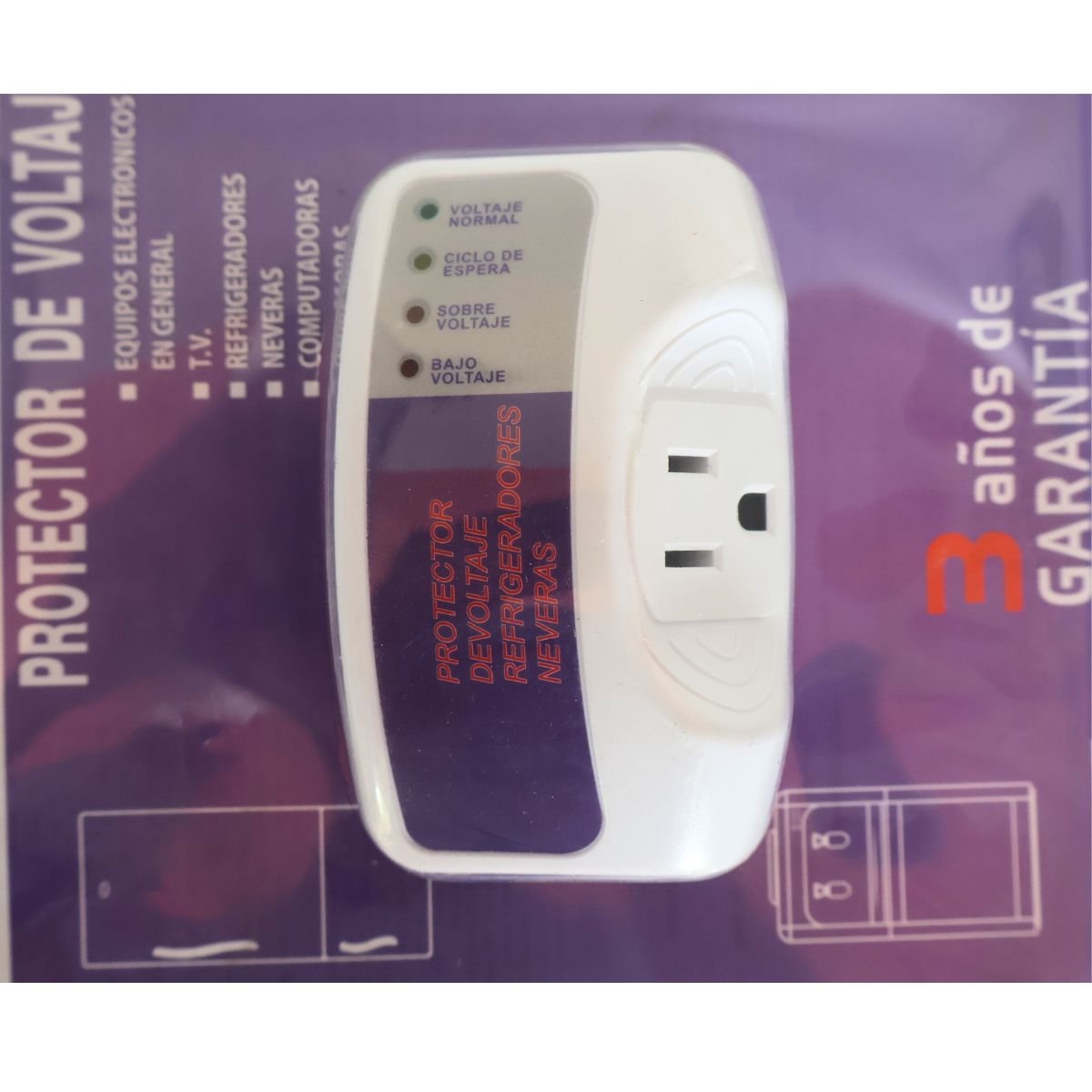 Supresor de picos protector de voltaje para lavadoras y neveras 12A 5 Supresor de picos protector de voltaje para lavadoras y neveras 12A - Imagen 5