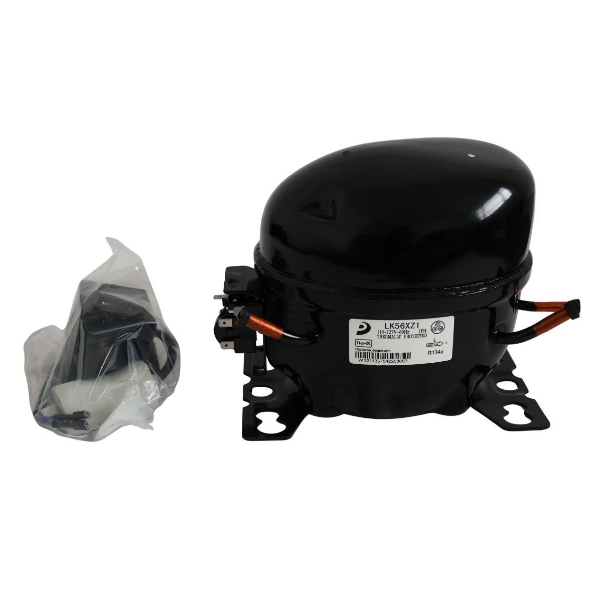 Compresor motor unidad 1/6hp donper para nevera R600 1 Compresor motor unidad 1/6hp donper para nevera R600